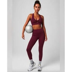 Fabletics‎ High-Waist Full-Length Leggings - MAROON (Size XXL) - NWOT